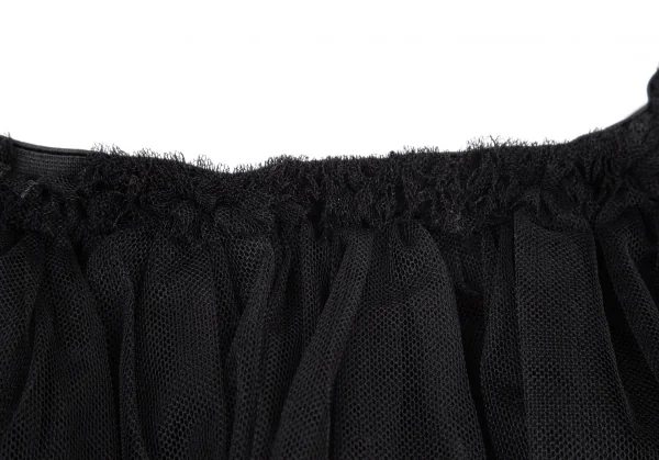 コムデギャルソン ガールCOMME des GARCONS GIRL ウエスト裁ち切り多重チュールスカート 黒S K-100250_004