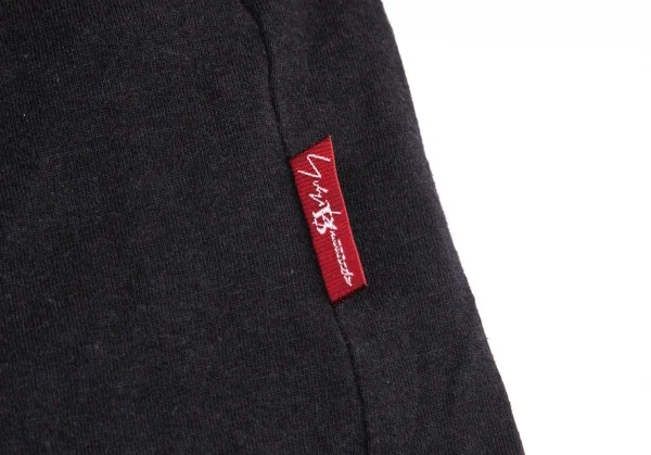 ビーヨウジヤマモトB Yohji Yamamoto カッティングデザインサイドタグカットソー 黒1 K-100260_010