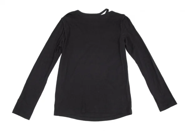 ビーヨウジヤマモトB Yohji Yamamoto カッティングデザインサイドタグカットソー 黒1 K-100260_014