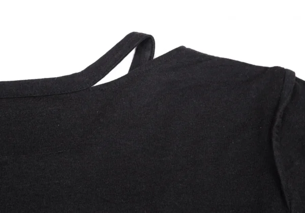 ビーヨウジヤマモトB Yohji Yamamoto カッティングデザインサイドタグカットソー 黒1 K-100260_016