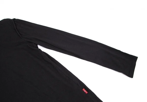 ビーヨウジヤマモトB Yohji Yamamoto カッティングデザインサイドタグカットソー 黒1 K-100260_006