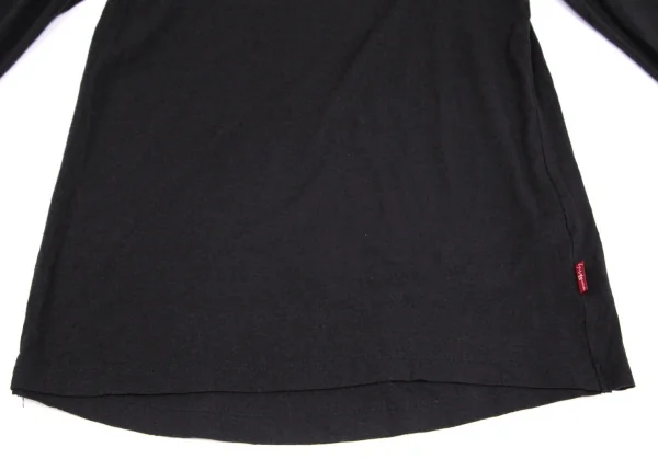 ビーヨウジヤマモトB Yohji Yamamoto カッティングデザインサイドタグカットソー 黒1 K-100260_009