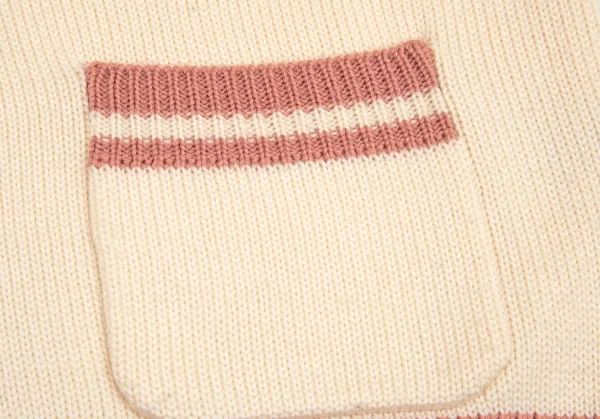 ピンクハウスPINK HOUSE レタードニットノースリーブパーカー クリームL K-100272_010