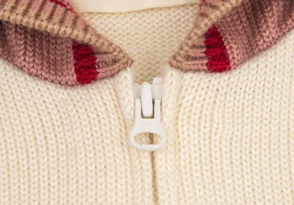 ピンクハウスPINK HOUSE レタードニットノースリーブパーカー クリームL K-100272_004