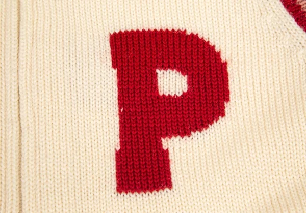 ピンクハウスPINK HOUSE レタードニットノースリーブパーカー クリームL K-100272_006