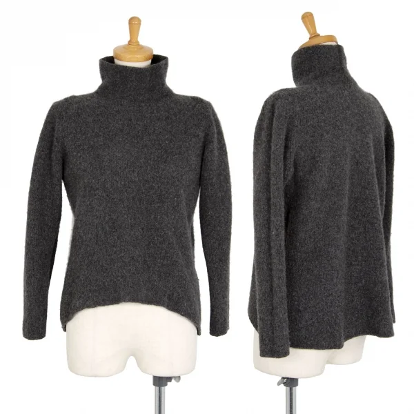 ヨーガンレール ババグーリJURGEN LEHL Babaghuri ウールカシミヤラウンドハイネックニットセーター グレーM K-100287_001