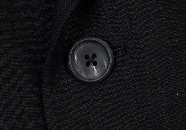 ヨウジヤマモト プールオムYohji Yamamoto POUR HOMME 麻世妙3Bジャケット 黒生成り2 K-100298_005