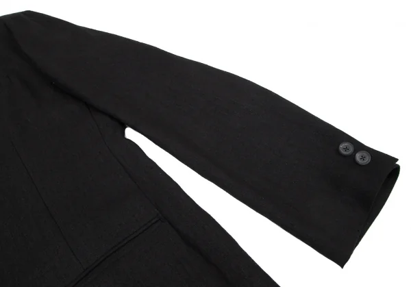 ヨウジヤマモト プールオムYohji Yamamoto POUR HOMME 麻世妙3Bジャケット 黒生成り2 K-100298_007