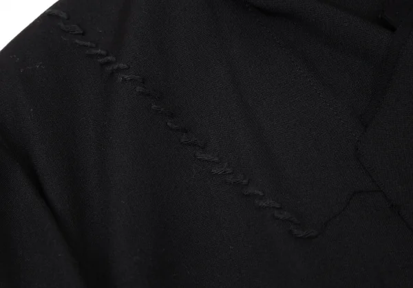 ヨウジヤマモト プールオムYohji Yamamoto POUR HOMME 裁ち切りステッチレイヤードテーラードリバーシブルジャケット 黒3 K-100301_004