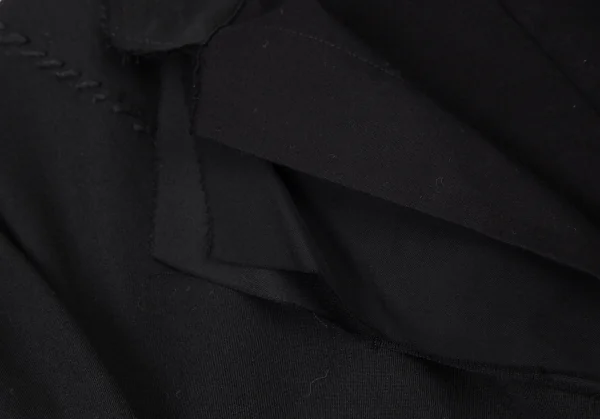 ヨウジヤマモト プールオムYohji Yamamoto POUR HOMME 裁ち切りステッチレイヤードテーラードリバーシブルジャケット 黒3 K-100301_005