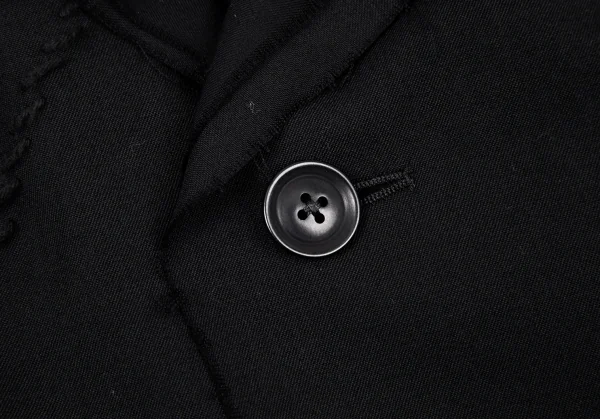 ヨウジヤマモト プールオムYohji Yamamoto POUR HOMME 裁ち切りステッチレイヤードテーラードリバーシブルジャケット 黒3 K-100301_006