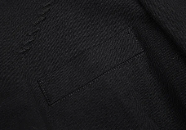 ヨウジヤマモト プールオムYohji Yamamoto POUR HOMME 裁ち切りステッチレイヤードテーラードリバーシブルジャケット 黒3 K-100301_007
