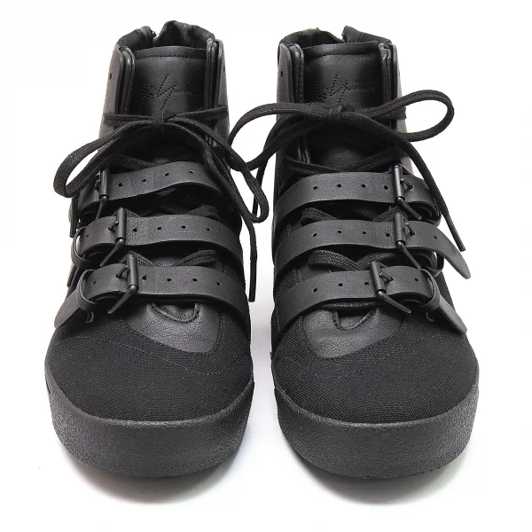 ヨウジヤマモト プールオム×アディダスYohji Yamamoto POUR HOMME×adidas Middoberuto ミッドベルトスニーカー 黒26 K-100309_002