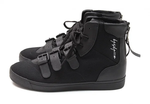 ヨウジヤマモト プールオム×アディダスYohji Yamamoto POUR HOMME×adidas Middoberuto ミッドベルトスニーカー 黒26 K-100309_003