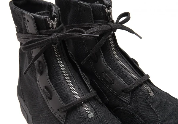ヨウジヤマモト プールオム×アディダスYohji Yamamoto POUR HOMME×adidas TAKUSAN HIGH ジップハイカットスニーカー 黒26 K-100310_009