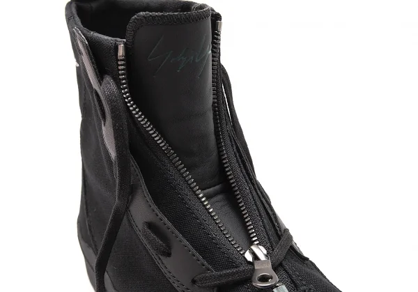 ヨウジヤマモト プールオム×アディダスYohji Yamamoto POUR HOMME×adidas TAKUSAN HIGH ジップハイカットスニーカー 黒26 K-100310_010