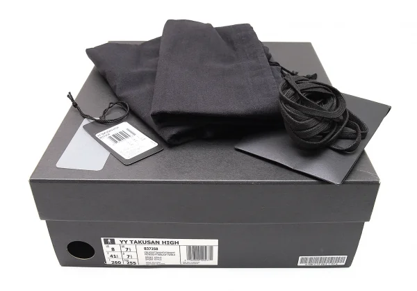 ヨウジヤマモト プールオム×アディダスYohji Yamamoto POUR HOMME×adidas TAKUSAN HIGH ジップハイカットスニーカー 黒26 K-100310_013