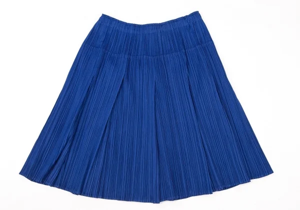 プリーツプリーズPLEATS PLEASE タックプリーツミニスカート 青5 K-100371_002