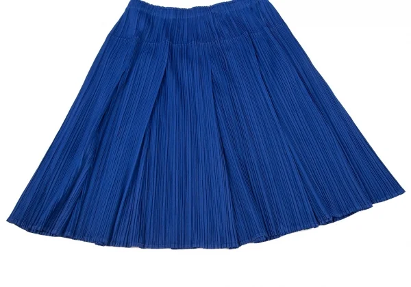 プリーツプリーズPLEATS PLEASE タックプリーツミニスカート 青5 K-100371_005