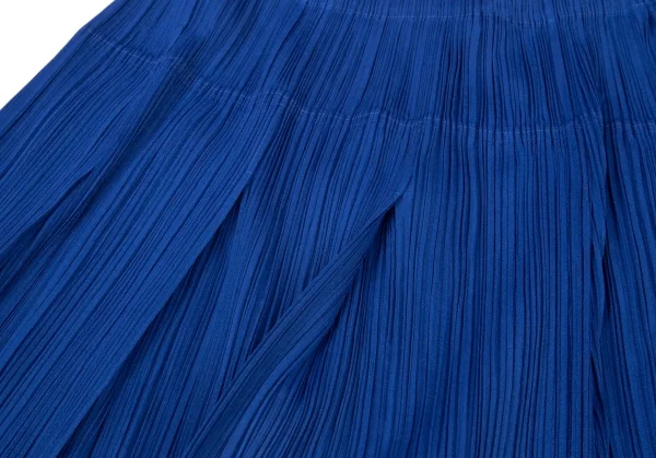 プリーツプリーズPLEATS PLEASE タックプリーツミニスカート 青5 K-100371_007