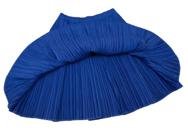 プリーツプリーズPLEATS PLEASE タックプリーツミニスカート 青5 K-100371_008