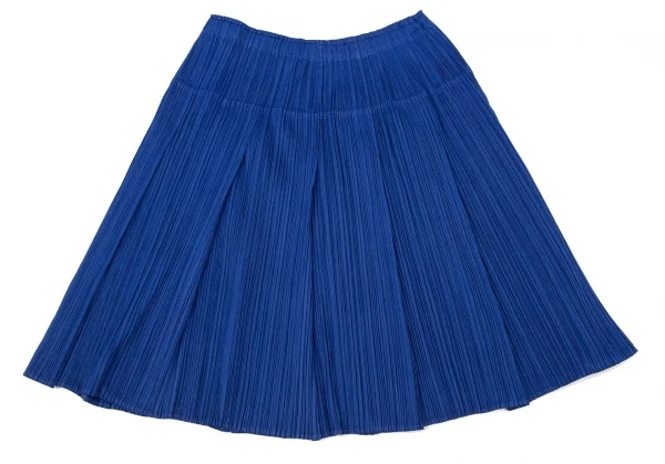 プリーツプリーズPLEATS PLEASE タックプリーツミニスカート 青5 K-100371_009