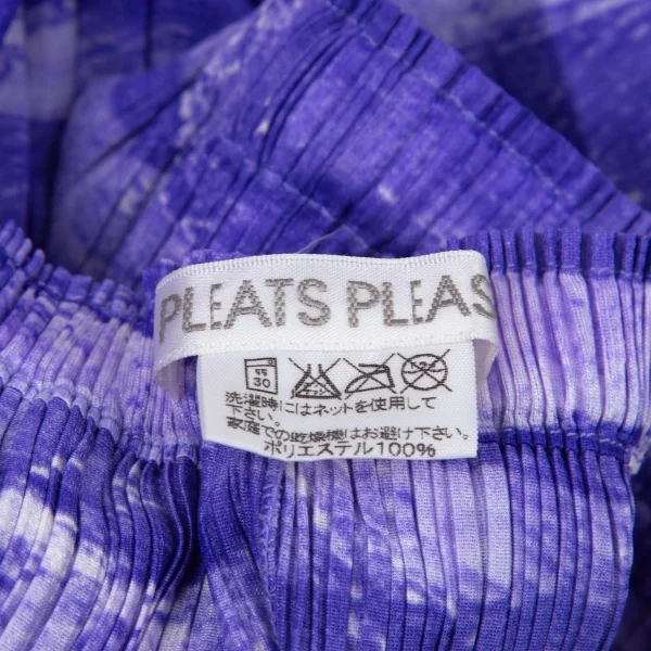 プリーツプリーズPLEATS PLEASE グラフィックプリントグラデーションプリーツスカート 紫2 K-100379_012