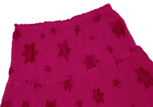 イッセイミヤケ ミーISSEY MIYAKE me ベロアフロッキーカリフラワーセットアップ ピンクF K-100397_012