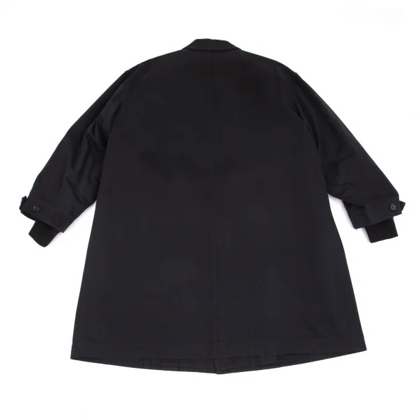 コムデギャルソン オムプリュスCOMME des GARCONS HOMME PLUS ライナー付きコットンステンカラーコート 黒M K-100404_016