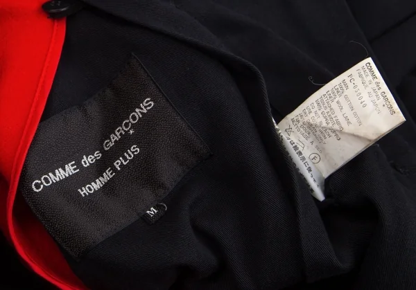 コムデギャルソン オムプリュスCOMME des GARCONS HOMME PLUS ライナー付きコットンステンカラーコート 黒M K-100404_019