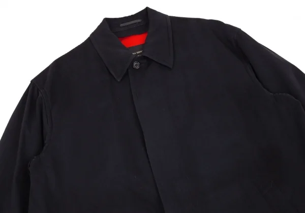 コムデギャルソン オムプリュスCOMME des GARCONS HOMME PLUS ライナー付きコットンステンカラーコート 黒M K-100404_002