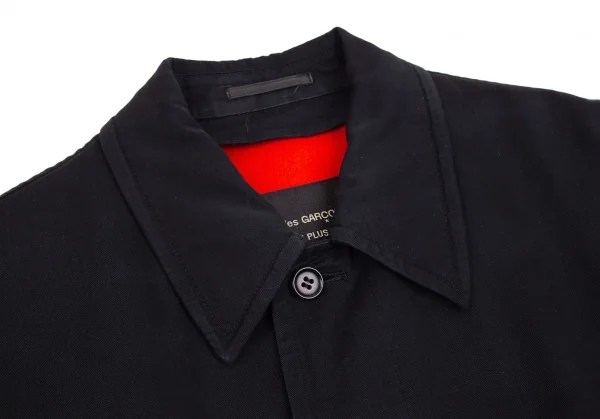 コムデギャルソン オムプリュスCOMME des GARCONS HOMME PLUS ライナー付きコットンステンカラーコート 黒M K-100404_003