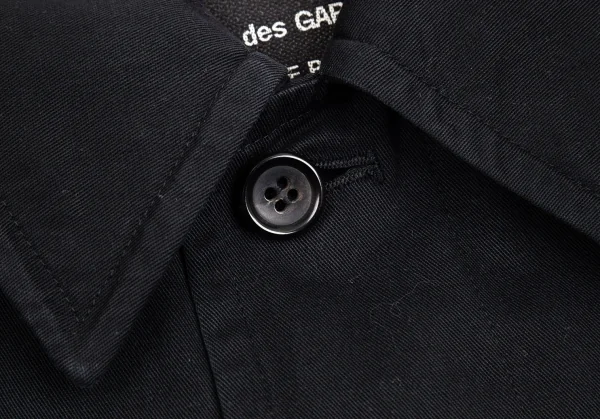 コムデギャルソン オムプリュスCOMME des GARCONS HOMME PLUS ライナー付きコットンステンカラーコート 黒M K-100404_005