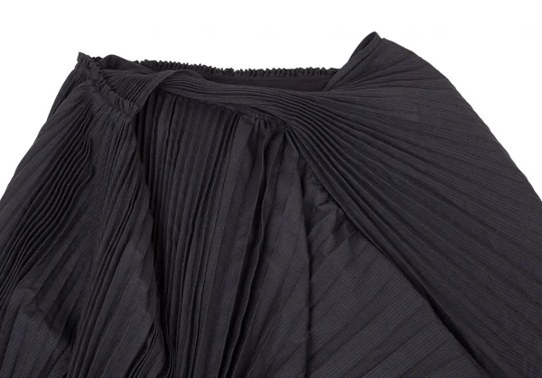 ジュンヤワタナベ コムデギャルソンJUNYA WATANABE COMME des GARCONSピンストライプアコーディオンプリーツポンチョ チャコールM K-100444_003