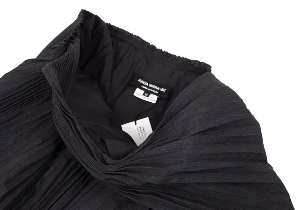 ジュンヤワタナベ コムデギャルソンJUNYA WATANABE COMME des GARCONSピンストライプアコーディオンプリーツポンチョ チャコールM K-100444_004