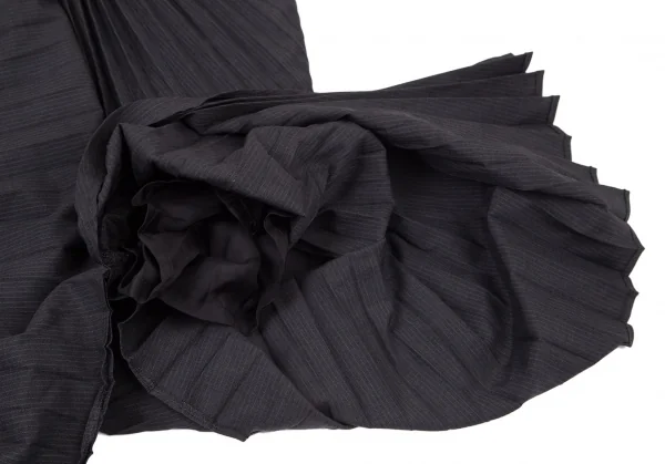 ジュンヤワタナベ コムデギャルソンJUNYA WATANABE COMME des GARCONSピンストライプアコーディオンプリーツポンチョ チャコールM K-100444_008