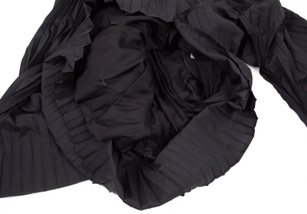 ジュンヤワタナベ コムデギャルソンJUNYA WATANABE COMME des GARCONSピンストライプアコーディオンプリーツポンチョ チャコールM K-100444_011