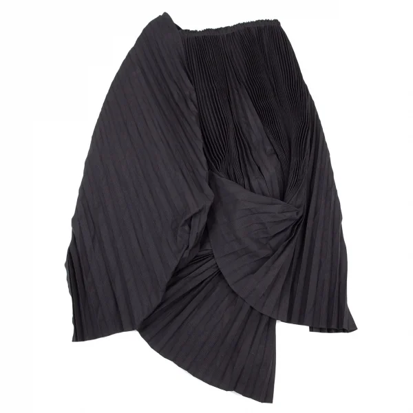 ジュンヤワタナベ コムデギャルソンJUNYA WATANABE COMME des GARCONSピンストライプアコーディオンプリーツポンチョ チャコールM K-100444_012