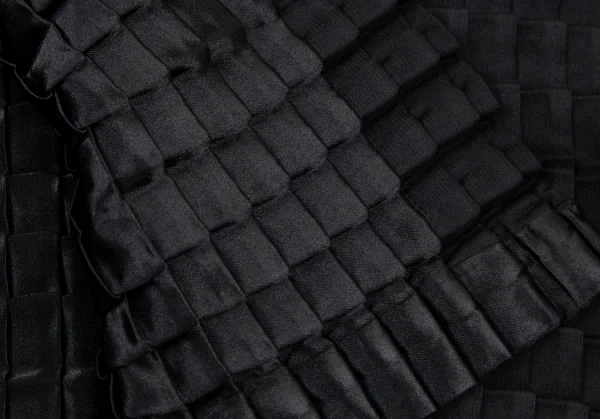 イッセイミヤケ ミーISSEY MIYAKE me 立体プリーツドルマンカーディガン 黒F K-100460_009