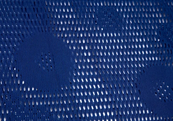 イッセイミヤケ ミーISSEY MIYAKE me A-POC INSIDE カッティングドットメッシュドルマン半袖トップス 青F K-100464_009