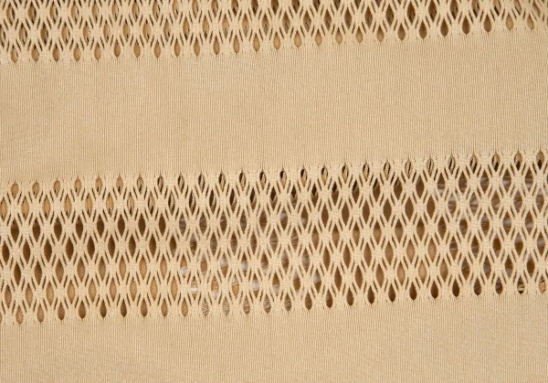 プリーツプリーズPLEATS PLEASE A-POC INSIDE カッティングボーダーメッシュボレロ ベージュF K-100477_008