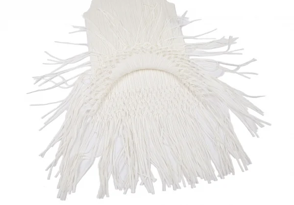 プリーツプリーズPLEATS PLEASE プリーツ裾フリンジ編み込みタンクトップ 白4 K-100486_008