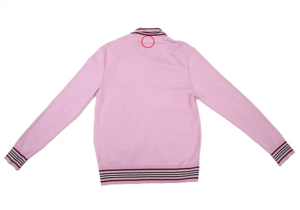 バーバリー ブラックレーベルBURBERRY BLACK LABEL コットン胸ロゴ刺繍ラインスウェットジップアップブルゾン パープル2 K-100514_013