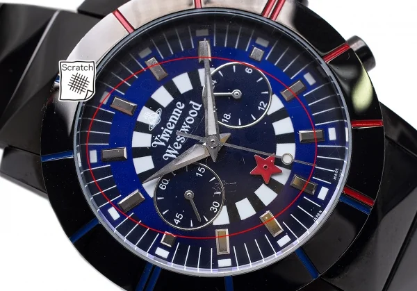 ヴィヴィアンウエストウッドVivienne Westwood VW-2350 ピラミッドバンドクロノグラフウォッチ 黒 K-100550_003