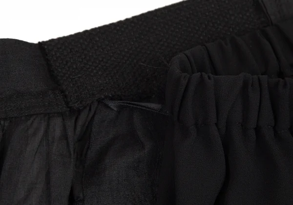 ジュンヤワタナベ コムデギャルソンJUNYA WATANABE COMME des GARCONS パッチワークレイヤードラップスカート 黒S K-100567_010