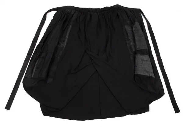 ジュンヤワタナベ コムデギャルソンJUNYA WATANABE COMME des GARCONS パッチワークレイヤードラップスカート 黒S K-100567_011