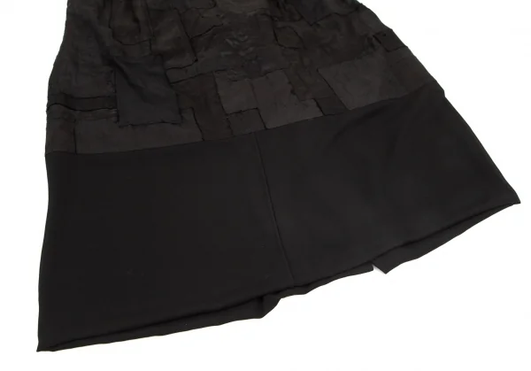 ジュンヤワタナベ コムデギャルソンJUNYA WATANABE COMME des GARCONS パッチワークレイヤードラップスカート 黒S K-100567_004