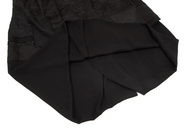 ジュンヤワタナベ コムデギャルソンJUNYA WATANABE COMME des GARCONS パッチワークレイヤードラップスカート 黒S K-100567_005