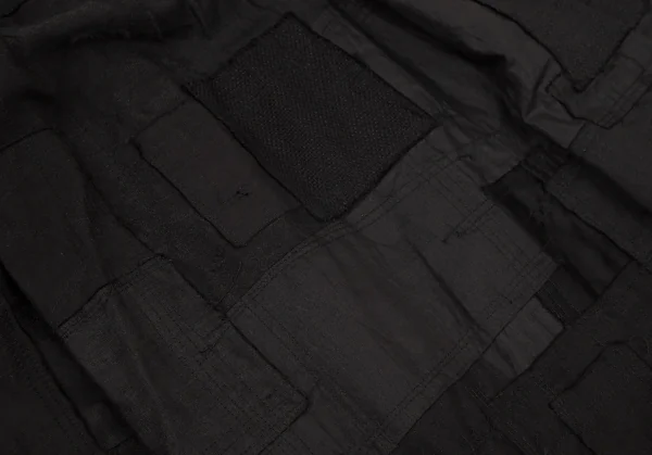 ジュンヤワタナベ コムデギャルソンJUNYA WATANABE COMME des GARCONS パッチワークレイヤードラップスカート 黒S K-100567_007