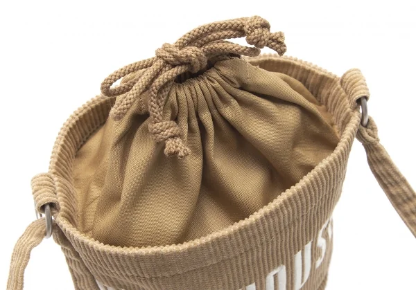 ピンクハウスPINK HOUSE ロゴ刺繍コーデュロイショルダーバッグ ベージュ K-100584_010